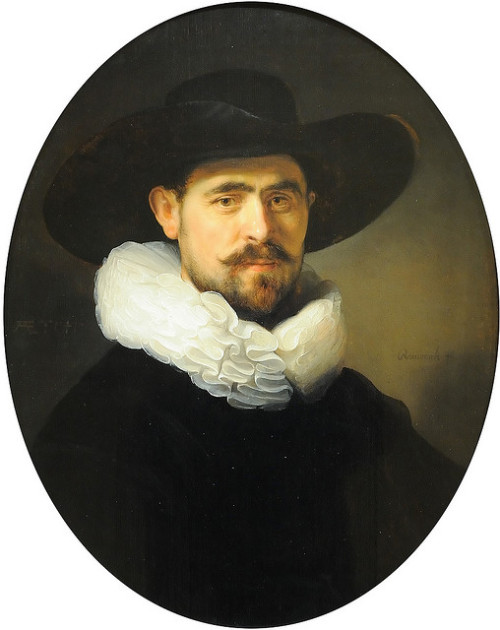 Portrait of a Bearded Man in a Wide Brimmed Hat, 1633, Rembrandt Van Rijn