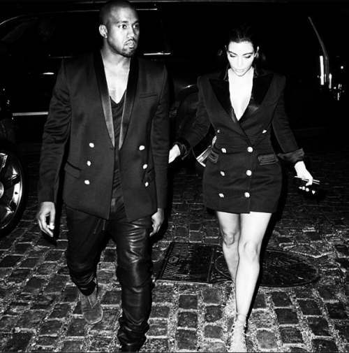 Balmain Couple: Kanye West and Kim Kardashian.