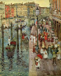 aristippos:  huariqueje:  The Grand Canal, Venice  -    Maurice Prendergast  American 1858-1924Post-impressionim  Aristippos