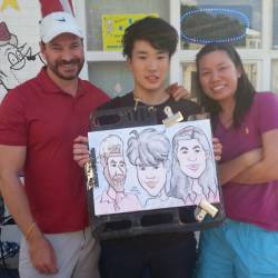 Caricatures today at Dairy Delight in Malden.