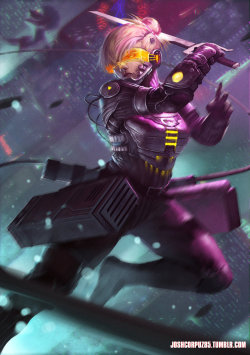 dispicable-artist:  shingeki no kyojin cyberpunk annie by joshcorpuz85 