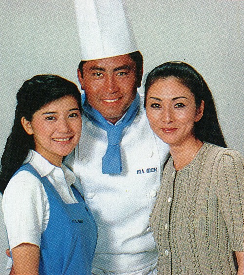 Junko Sakurada (桜田淳子), Kinya Kitaoji (北大路欣也) and Meiko Kaji (梶芽衣子) in Hungry Friends (Harapeko Doshi