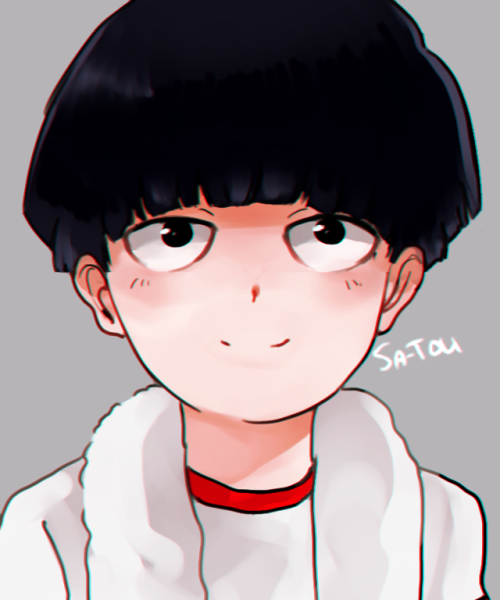 sa-tou:When one tries to draw mob after such a long time and decides to go with a doodle instead