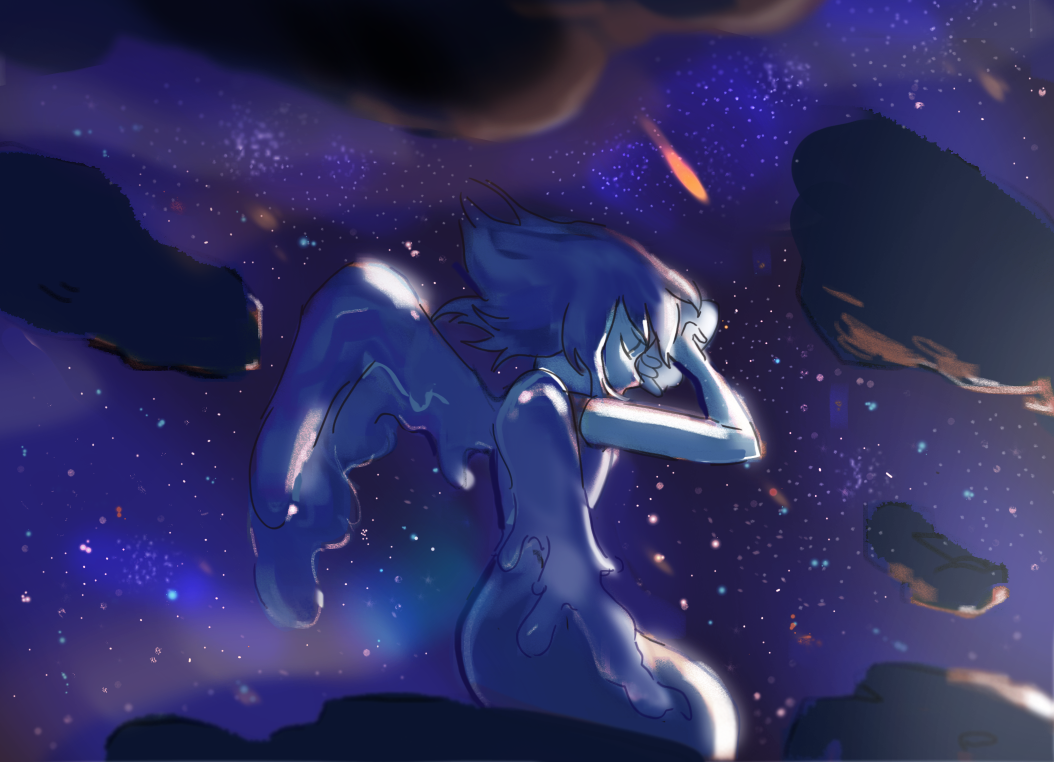 takeblueart:  the sun was rising from the edge of space