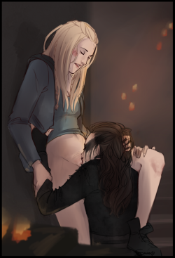 sangoundercover:  I swear fealty to you, Clarke kom Skaikru…this is how that scene happened, right?