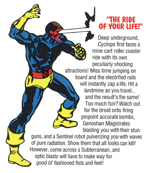 thevideogameartarchive: Artwork of Cyclops, from ‘Spider-Man X-Men Arcade Revenge’ for t