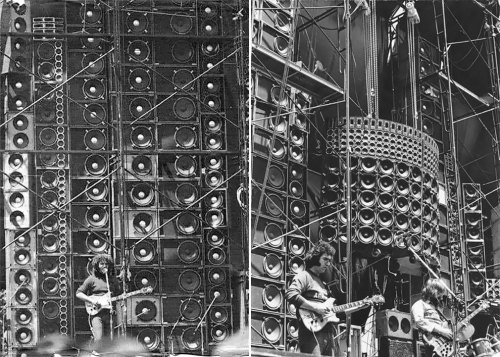 Wall of Sound -  The Grateful Dead | Via Weighed over 70 tons, comprise dozens and then hundreds of 