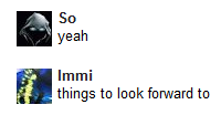 The title of this post is pretty inaccurate. There are maybe five sentences of interaction