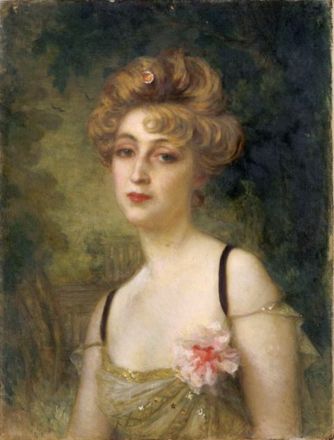 Portrait of Rosemonde Gérard, Mme Edmond Rostand by Ernest Hébert,1901