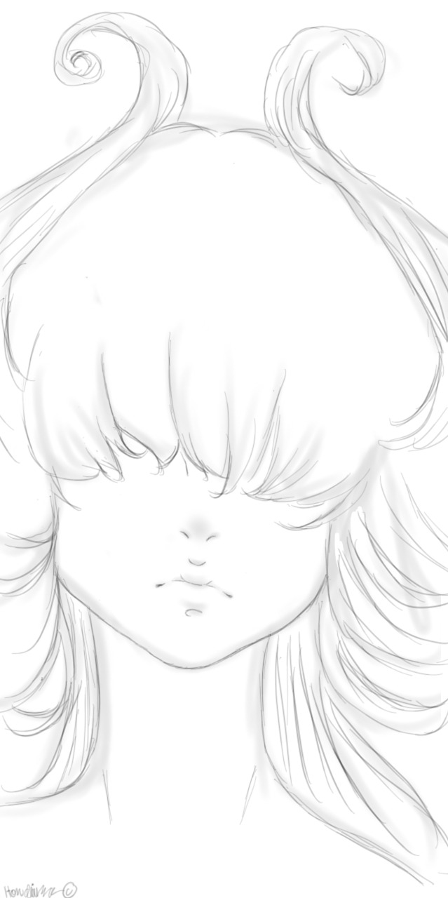 9.2.2015I drew a sketch of hair. I LOVE IT!OWN ART!!PLEASE! DON&rsquo;T USE IT!