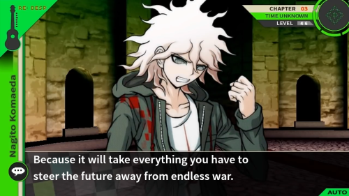 fakedrv3screenshots: Nagito: I say all this because hope is not like a lottery ticket you can sit on