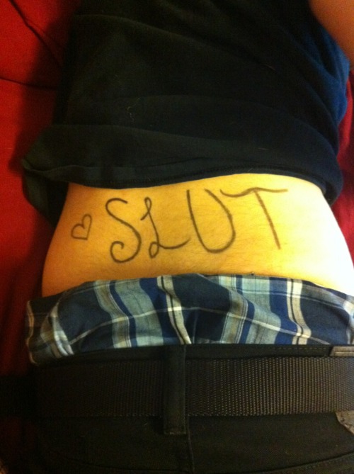 And this is what happens when he gives ME a Sharpie. C'x