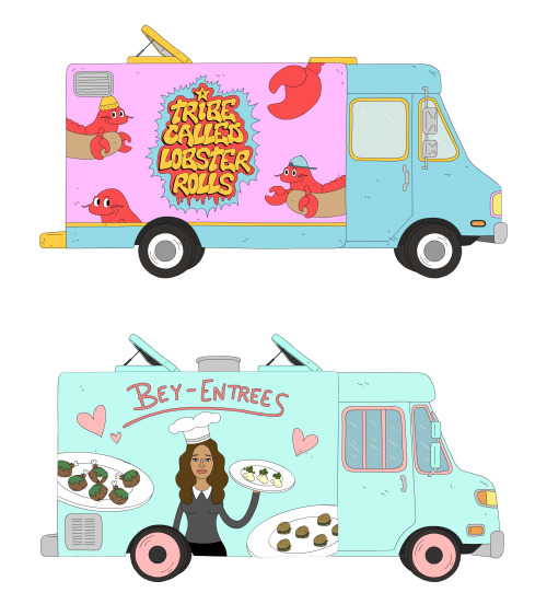 jsdoom:  lovealwayslalah:  saturnineaqua:  harleyhendrix:  nipsndnaps:  foreversean:  Here are all the food truck logos I made for the new Lucas Bros. Moving Co. episode!  I would eat at all of these places  This is wonderful  this was the best episode
