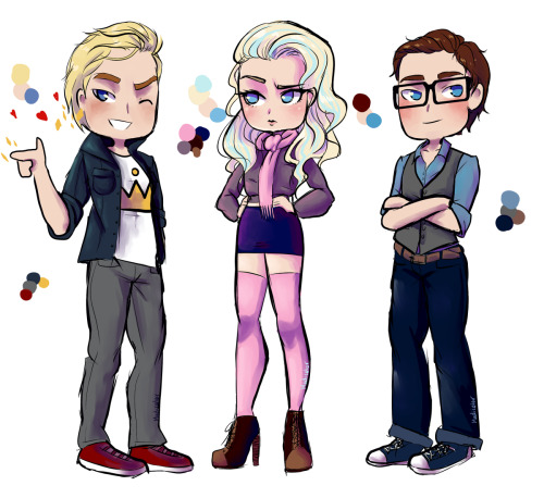 Alt. Ashlynn and Holly with some EAH boys + the Charmings!im trash at drawing guys im sorry