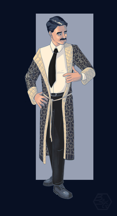 star-spangled-bastard:I’ve been wanting to draw House in a smoking jacket for a long time
