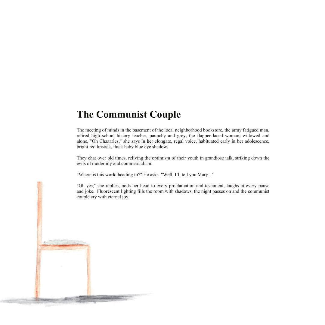 The Communist Couple #2011 #prose #flashfiction #illustration #poem #watercolor #doodles #ink #whatweleavebehind