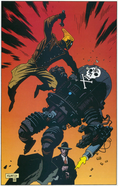 brianmichaelbendis:  The Rocketeer by Mike Mignola