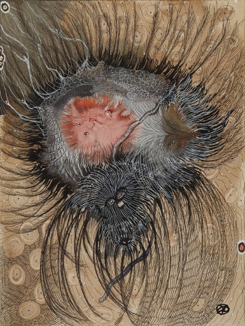 cavinmorrisgallery: Izabella OrtizLost Souls No. 1, 2015Ink, felt pen, colored pencil, acrylic paint