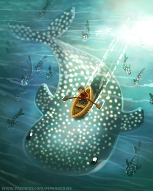 cryptid-creations: #2747. Whale Shark - Illustration The “Dragon Draw” tutorial book is now availabl