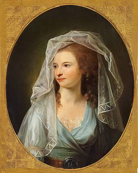 Portrait of Maria Helena Kortright, née Hendrickson by Jens Juel, late 18th c.