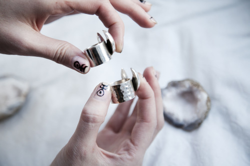 NANNA silver rings by Pemanagpo Jewellery & a bit of my Einstürzende Neubauten nail design…peman