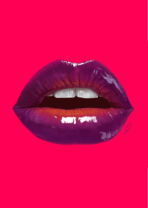 septagonstudios:  Thubakabra Sexy woman lips on hot pink background