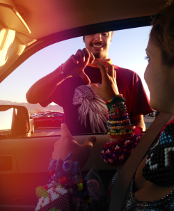 bleedxoxamerican:  My last kandi trade at EDC LV 2014 This sweetie ran up to me while sitting in traffic trying to leave on the last day 