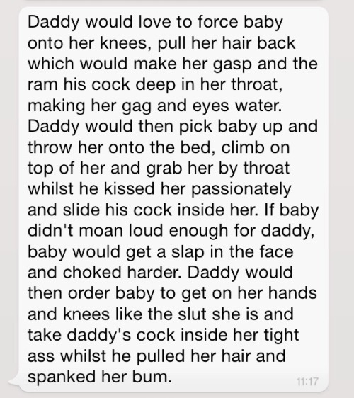 Texts like these from @dominancefromdaddy make my little pussy soaking wet.