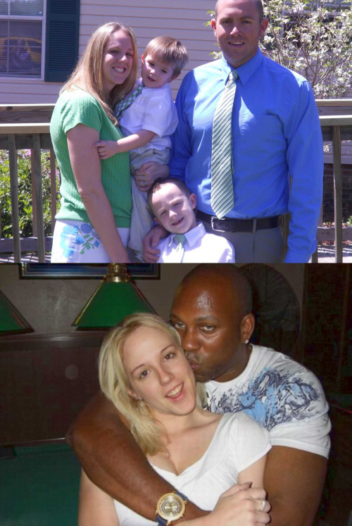 It looks like this sweet married white mom has a black boyfriend! Does she hide it from her husband,