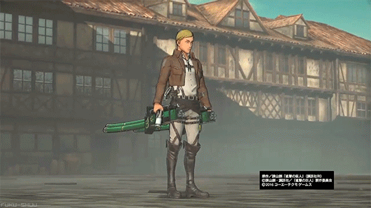 Erwin scene from the KOEI TECMO Shingeki no Kyojin Playstation game!More on the SnK