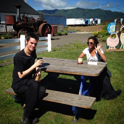 The happy campers at Blue Heron Cheese :) @tinsybear and Andrew Kaiser. #camping #vacation #travel #