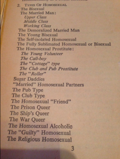 cosima-wants-the-d-elphine:lordwhatnot:Types of homosexual available in 1958 tag yourself I’m the se