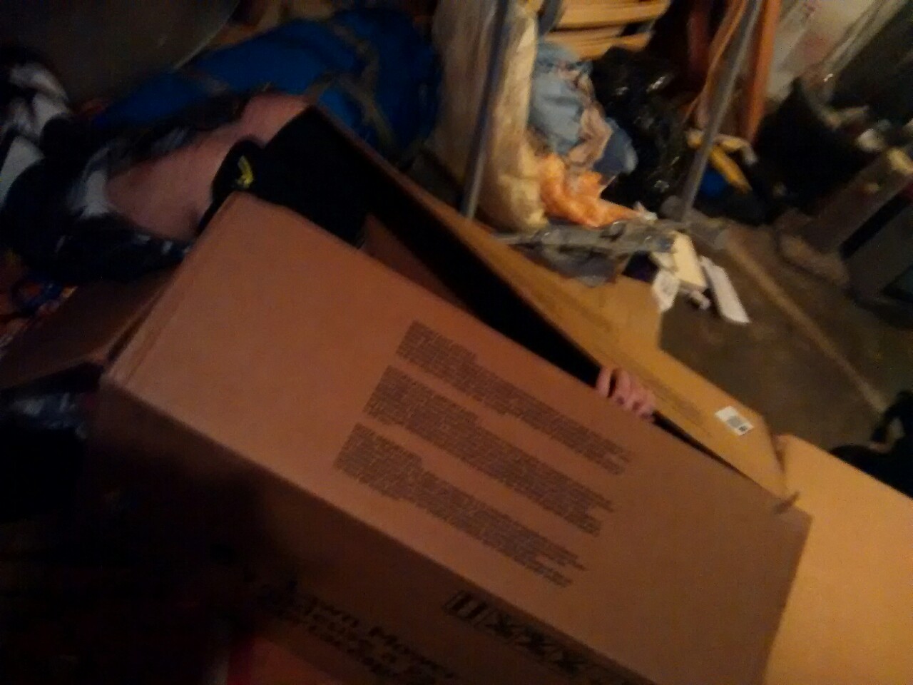 My papa bear got really drunk one night and tried to close himself up in the box