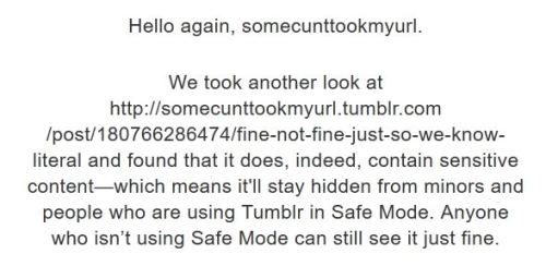 somecunttookmyurl: *like 7 thinking emojis* The moderators consider that it should remain hidden fro