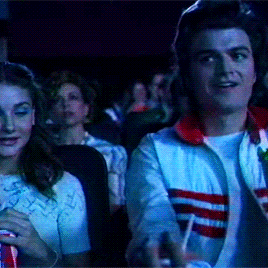 tvmhcllands:Steve and Dustin in Coca-Cola First Love ( Hawkins, Indiana )