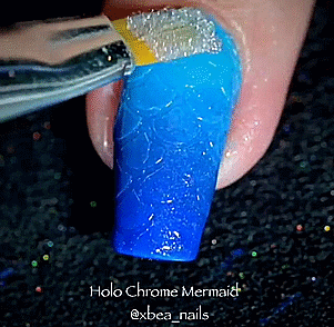 nailpornography:  Holo Chrome Mermaid