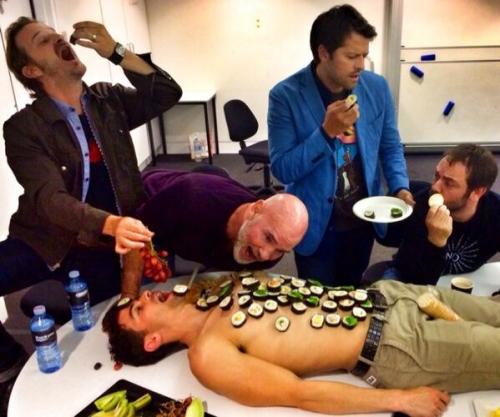 imorethaneye: These guys will come up with any excuse to take Matt’s shirt off…. Also, 