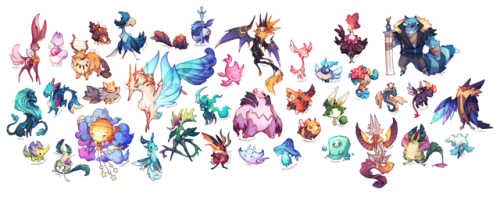 Phew, all the new Zestymon are coloured! These are only rough coloured sketches because I’ll b