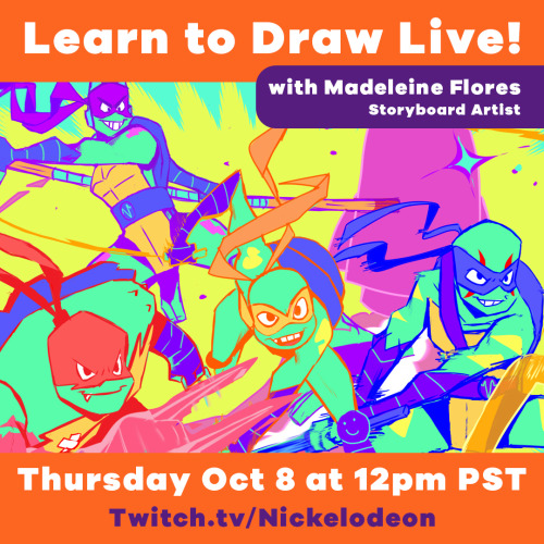 Learn to Draw Live on Twitch! ✍️ Watch Madeleine Flores (Storyboard Artist, Rise of the @tmnt Movie)