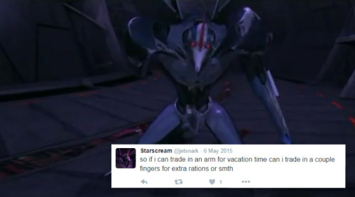 qvaerere:   transformers: prime starscream + @jetsnark on twitter [2/?] numero uno.   This is t