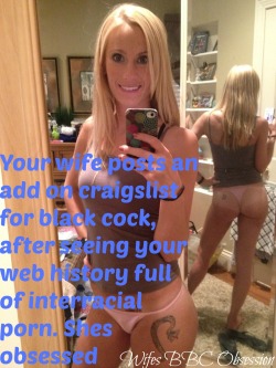 bbcbrainwashing:Wonder why shes obsessed? Seems like her mouth was stuffed behind your back hubby