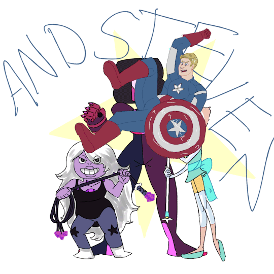 tetera-encantada:  ok but1. both are named steven2. both use a shield as a weapon3. both have a star on their shirt4. dead moms