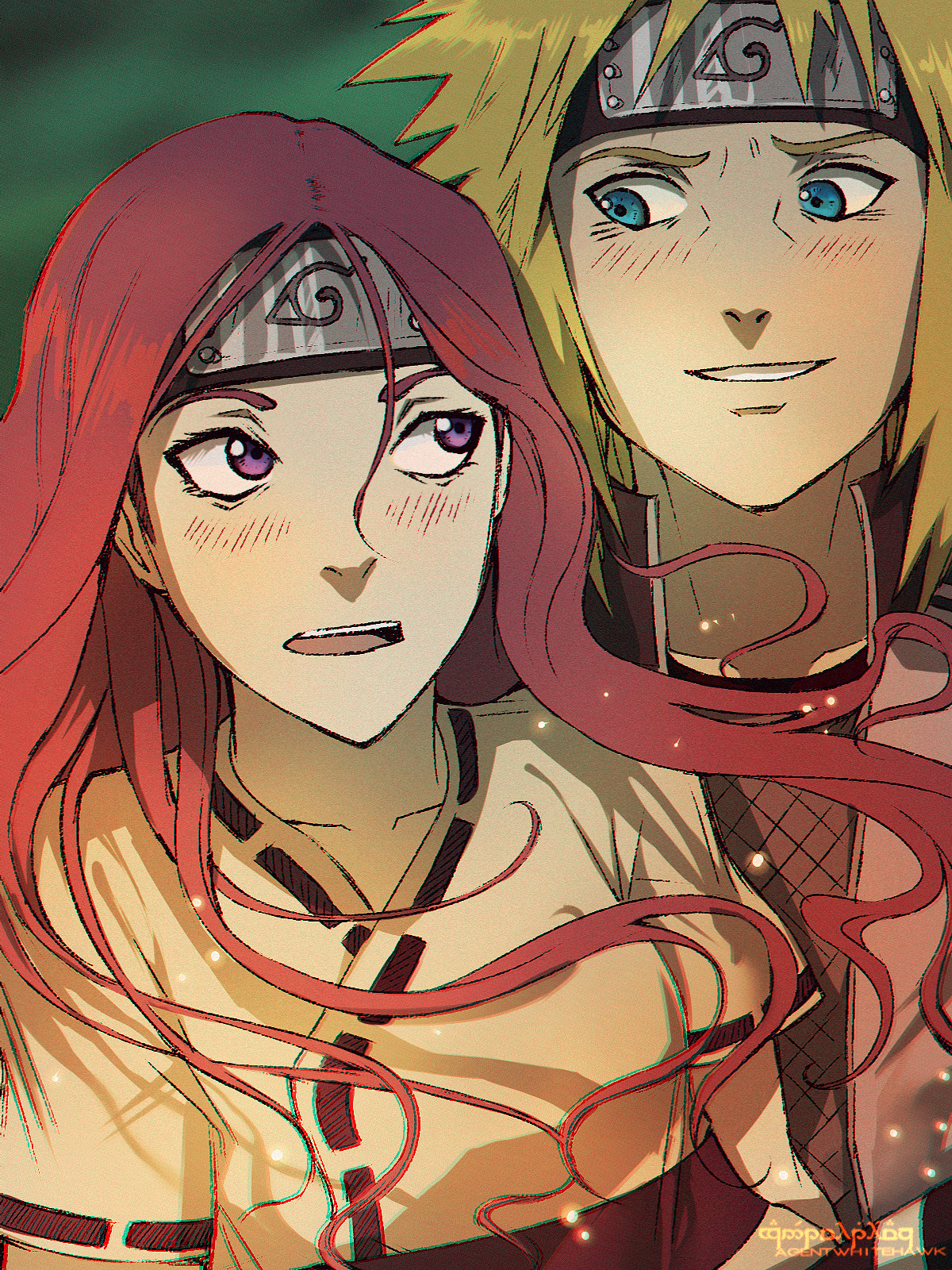 jennwolfesparreaux:  A little drawing of Minato and Kushina &lt;3 