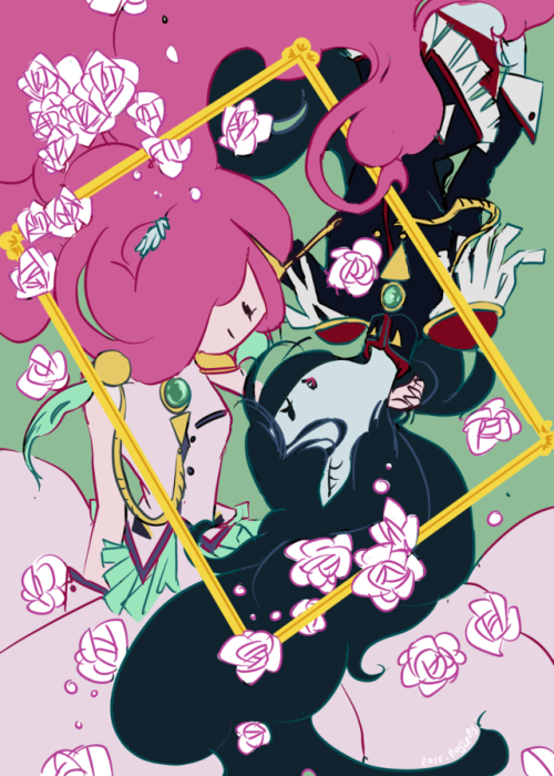 nascens: a princess and her (rock chick) knight.  I’ve wanted to draw them in Utena outfi