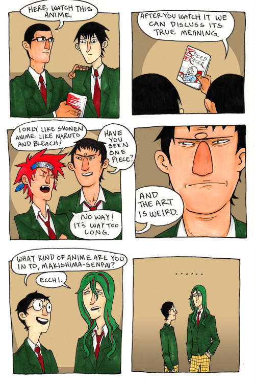 kibsscribs:The Sohoku Anime Club, or the AU in which Onoda gets everything he wanted.I may or may no