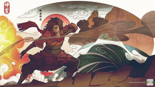 ctchrysler:  Avatar State and Spiritual State by dCTb Companion piece to Spiritual State that I did last year. Coloring and lining this was too much for me and my laptop. I really like how this came out but this style was very challenging so I know