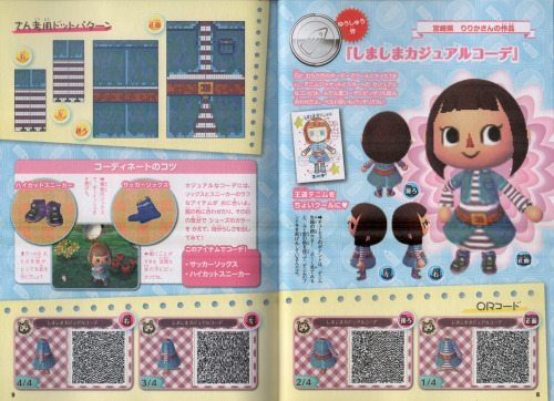 sexyartgod: Animal Crossing New Leaf QR code dress patterns from the april issue of Pico-Pri magazi