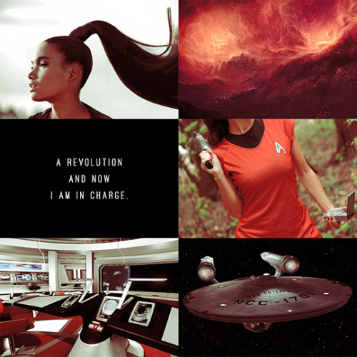 shmi:Femslash February Aesthetics (11/29):Nyota Uhura x Gaila (Star Trek)The king is dead but the qu