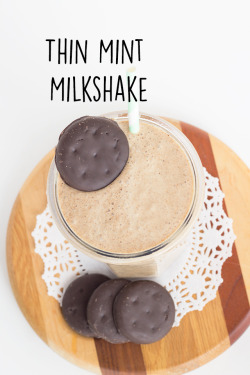 sweetoothgirl:  Thin Mint Milkshake  