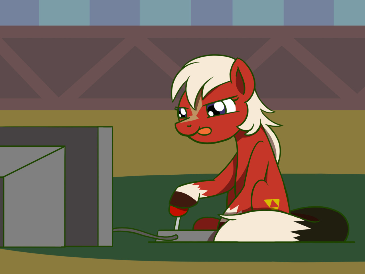 flutterluv: Artist Training Ground Day 9- Draw a video game pony/Draw a pony playing